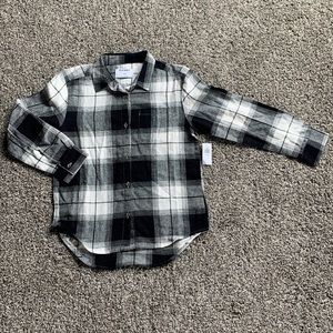 Brand new Old Navy black and white plaid shirt! Pet and smoke free home
